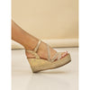 Lunar fern wedge sandal Gold