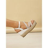Lunar fern wedge sandal Silver
