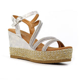 Lunar fern wedge sandal Silver