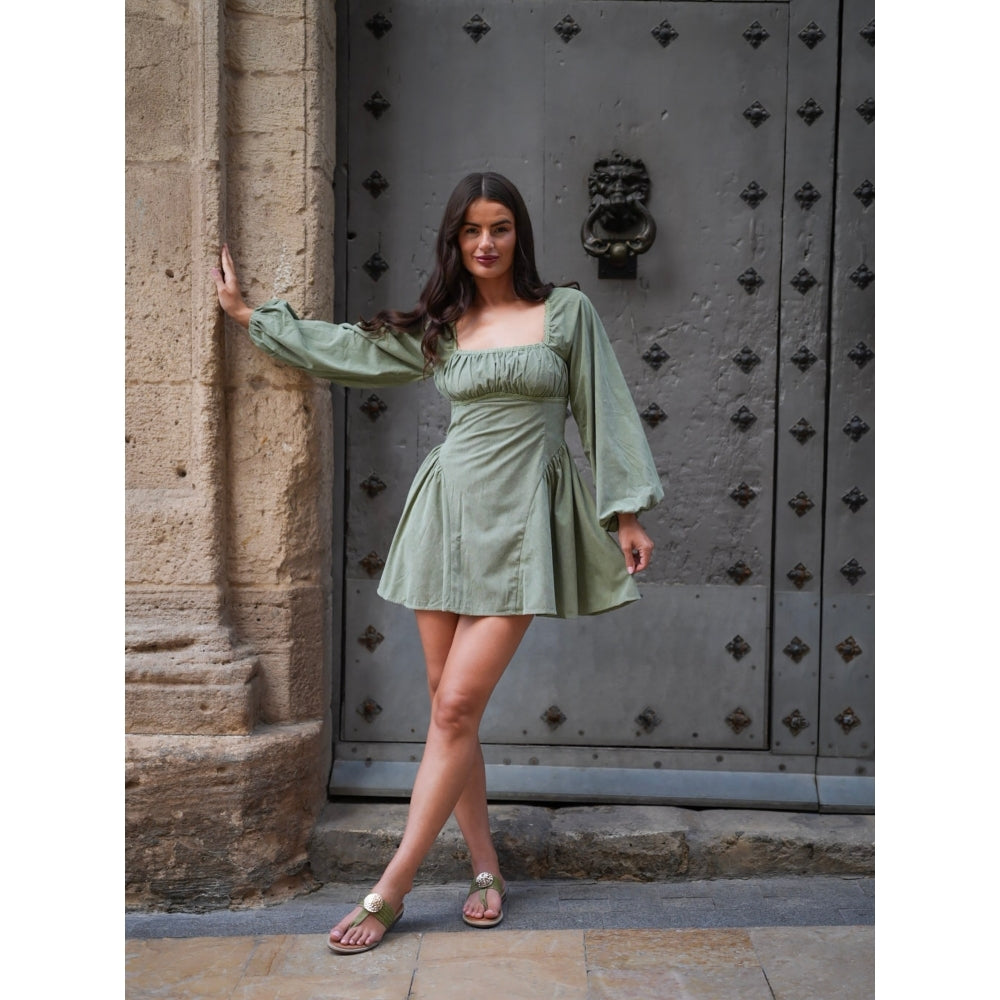 Lunar Fiona toe post sandal KHAKI