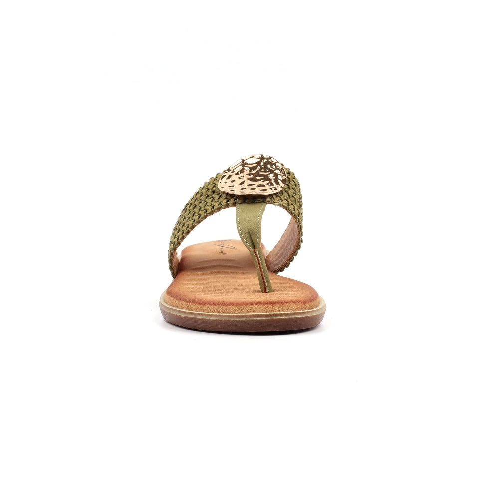 Lunar Fiona toe post sandal KHAKI