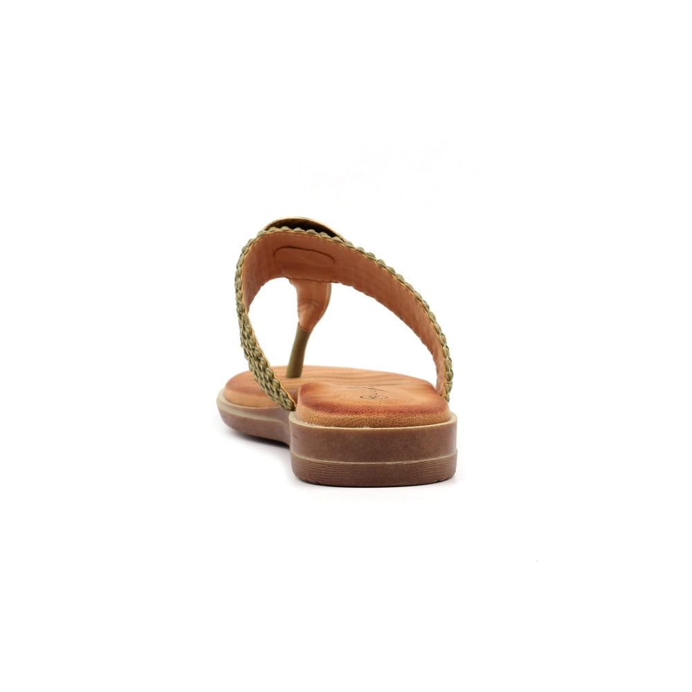 Lunar Fiona toe post sandal KHAKI