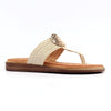 Lunar Fiona toe post sandal  WHITE