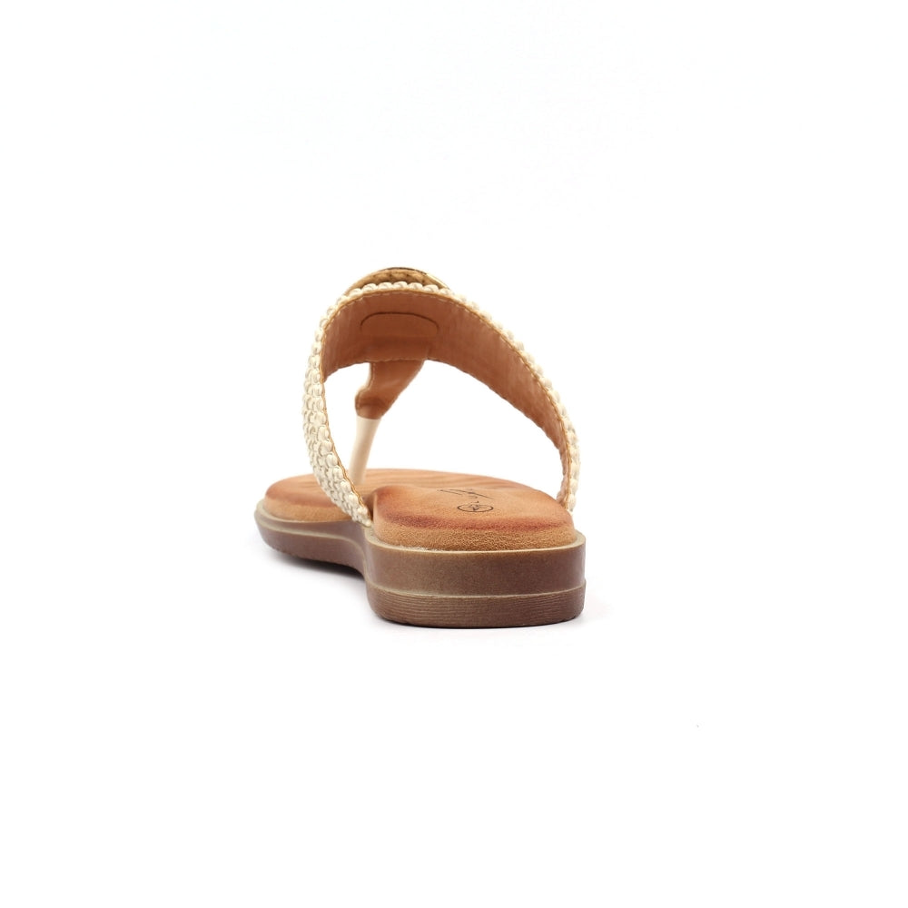 Lunar Fiona toe post sandal  WHITE