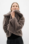 Inwear YoboIW Faux fur coat Sandy Grey