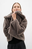 Inwear YoboIW Faux fur coat Sandy Grey