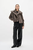 Inwear YoboIW Faux fur coat Sandy Grey
