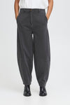ICHI IHKATE DENIM PA2 Barrel leg trouser Dark grey