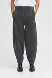 ICHI IHKATE DENIM PA2 Barrel leg trouser Dark grey