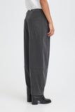 ICHI IHKATE DENIM PA2 Barrel leg trouser Dark grey