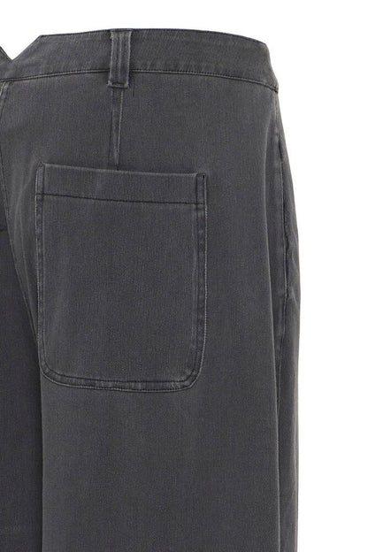 ICHI IHKATE DENIM PA2 Barrel leg trouser Dark grey