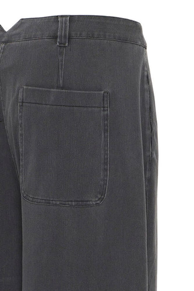 ICHI IHKATE DENIM PA2 Barrel leg trouser Dark grey