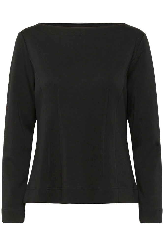 Soaked in Luxury SLMarigold Black Blouse