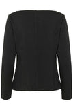 Soaked in Luxury SLMarigold Black Blouse