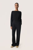 Soaked in Luxury SLMarigold Black Pants