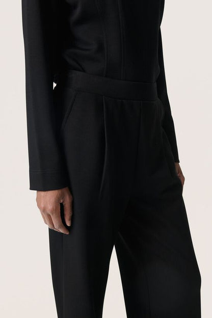 Soaked in Luxury SLMarigold Black Pants