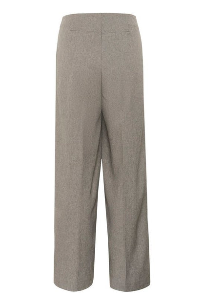 Soaked in Luxury SLLilu Corinne Wide Long Pants Grey Melange