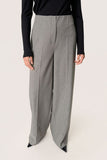Soaked in Luxury SLLilu Corinne Wide Long Pants Grey Melange