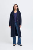 ICHI IHSTIPA COAT Navy