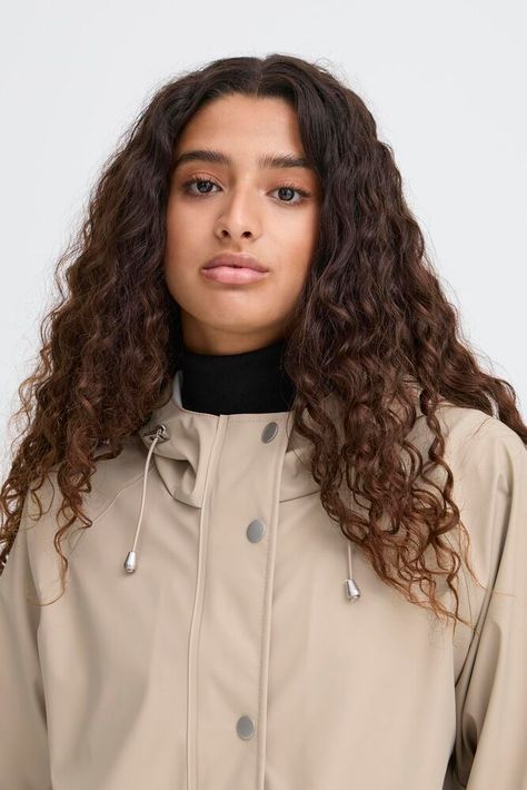 ICHI IHTAZI  HOODED JACKET Nature