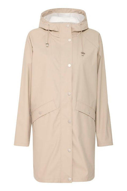 ICHI IHTAZI  HOODED JACKET Nature