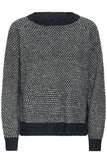 ICHI IHKAMARA LS20  knitted jumper-Total eclipse