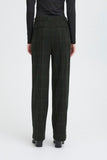 ICHI IHKATE WOOLLEY check trouser