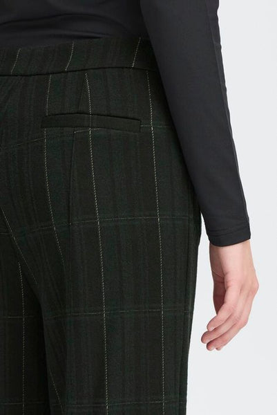 ICHI IHKATE WOOLLEY check trouser