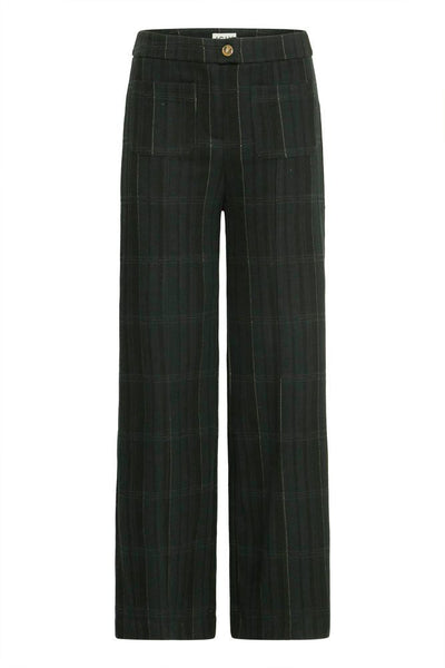 ICHI IHKATE WOOLLEY check trouser
