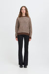 ICHI IHKAMARA LS20  knitted jumper brown