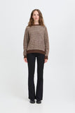 ICHI IHKAMARA LS20  knitted jumper brown