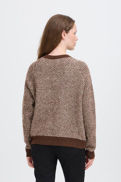ICHI IHKAMARA LS20  knitted jumper brown