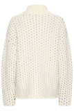 ICHI IHKAMARA LS19  knitted jumper  Cream black spot