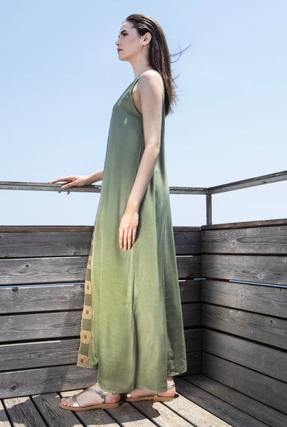 AGGEL maxi knitted detail 33275 khaki