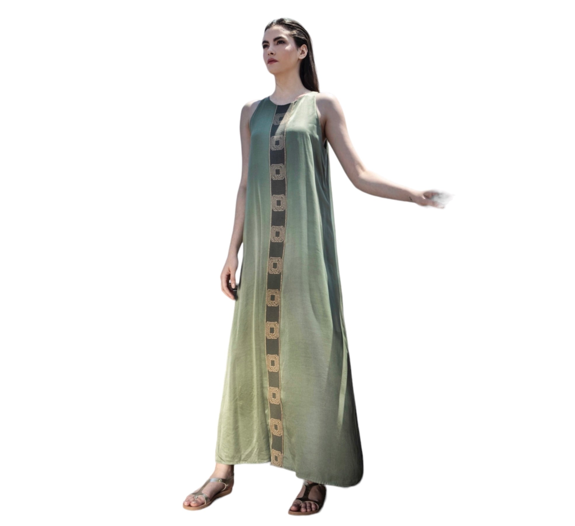 AGGEL maxi knitted detail 33275 khaki