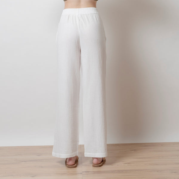 AGGEL cotton pants 34243 white