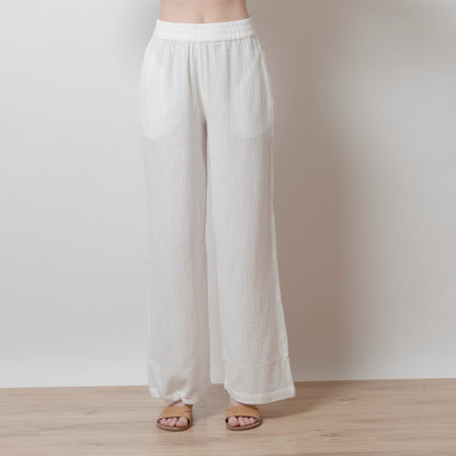 AGGEL cotton pants 34243 white