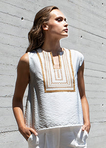 AGGEL sleeveless  top 31519 ivory