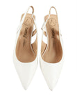 Betsy Pointed Toe Sling Back White