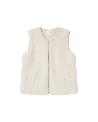 Grace & Mila Sinatra Ecru sleeveless jacket