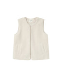 Grace & Mila Sinatra Ecru sleeveless jacket
