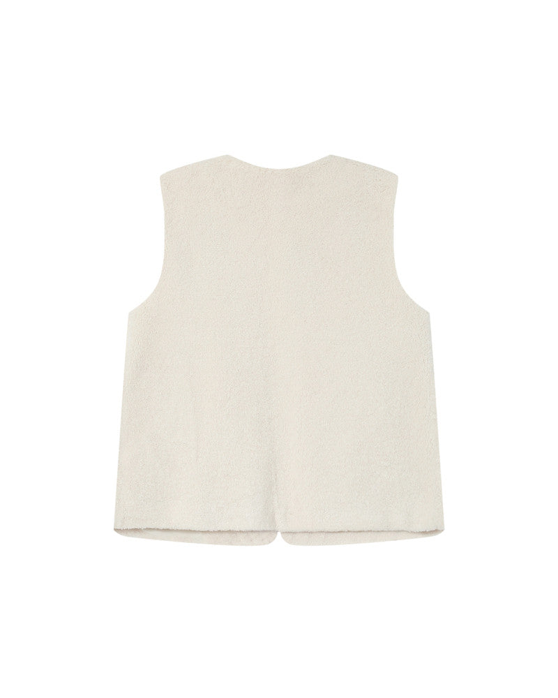 Grace & Mila Sinatra Ecru sleeveless jacket