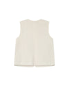Grace & Mila Sinatra Ecru sleeveless jacket