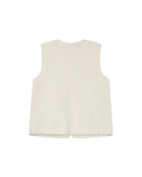 Grace & Mila Sinatra Ecru sleeveless jacket