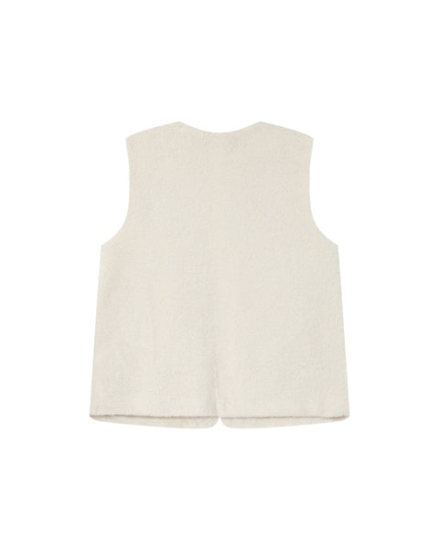 Grace & Mila Sinatra Ecru sleeveless jacket