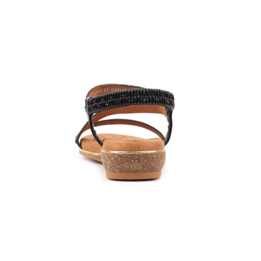 Lunar Jazmine Wide fit Sandal  BLACK