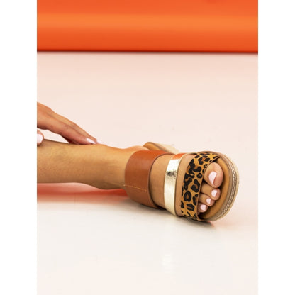 Lunar Kos velcro sandal Camel