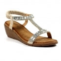 Lunar Macie wedge  sandal  silver