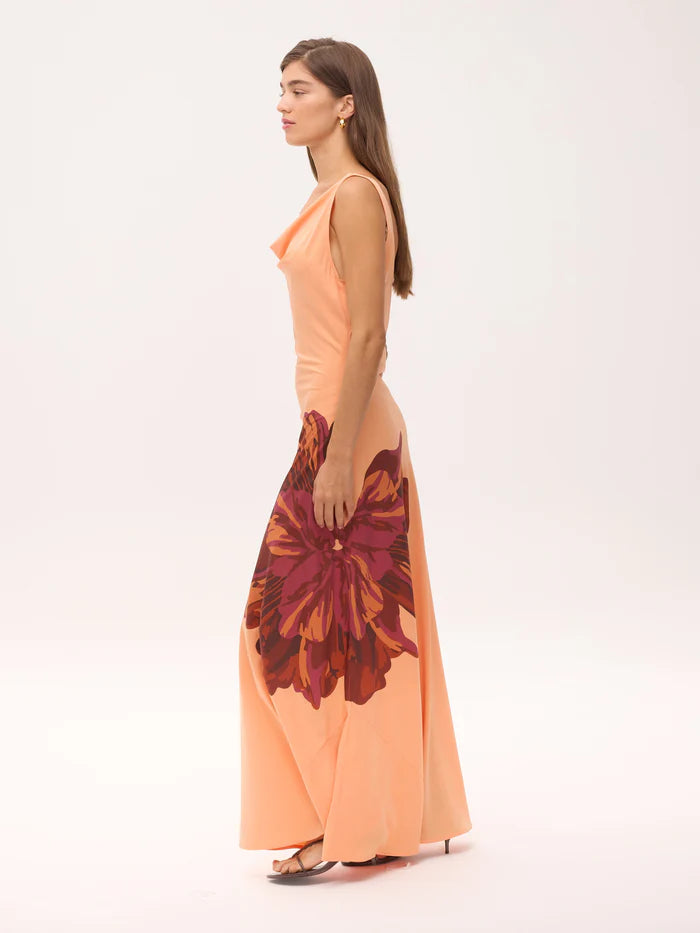 MIOH Marcia maxi. Waterfall neckline dress
