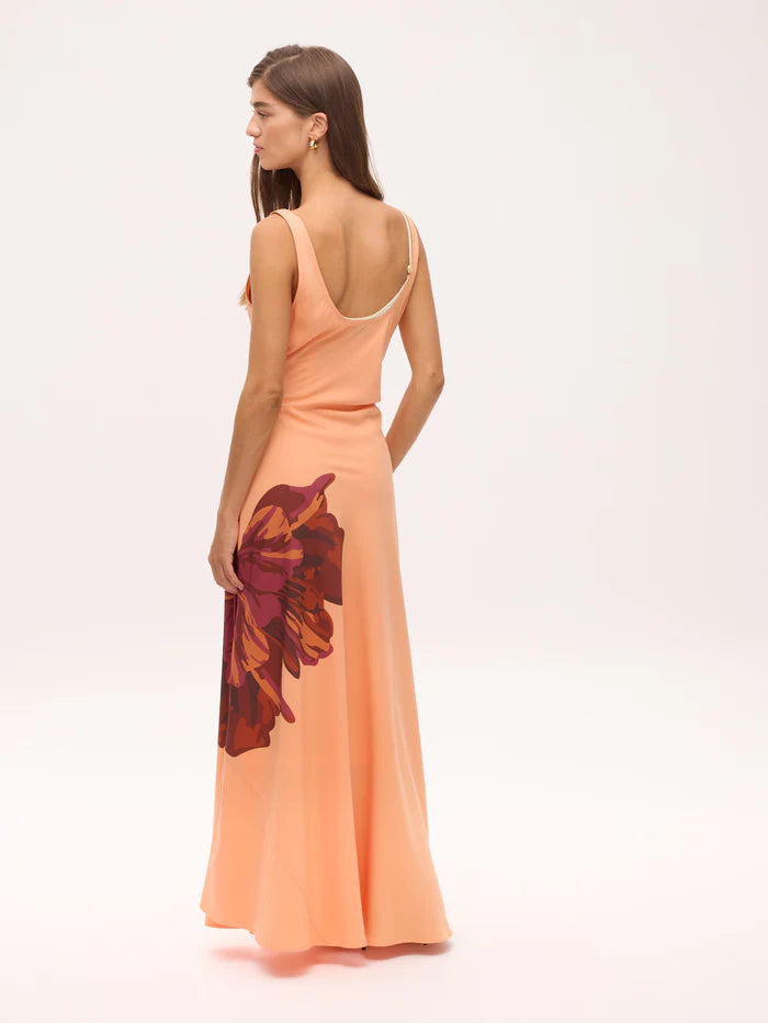 MIOH Marcia maxi. Waterfall neckline dress